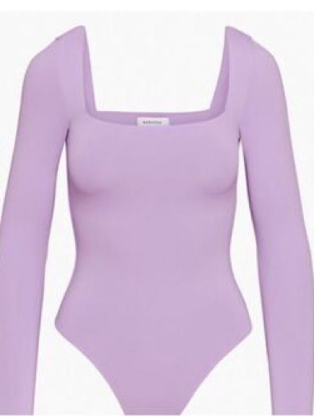Aritzia Babaton size XS contour Women Lavender Square Neck Long Sleeve Bodysuit